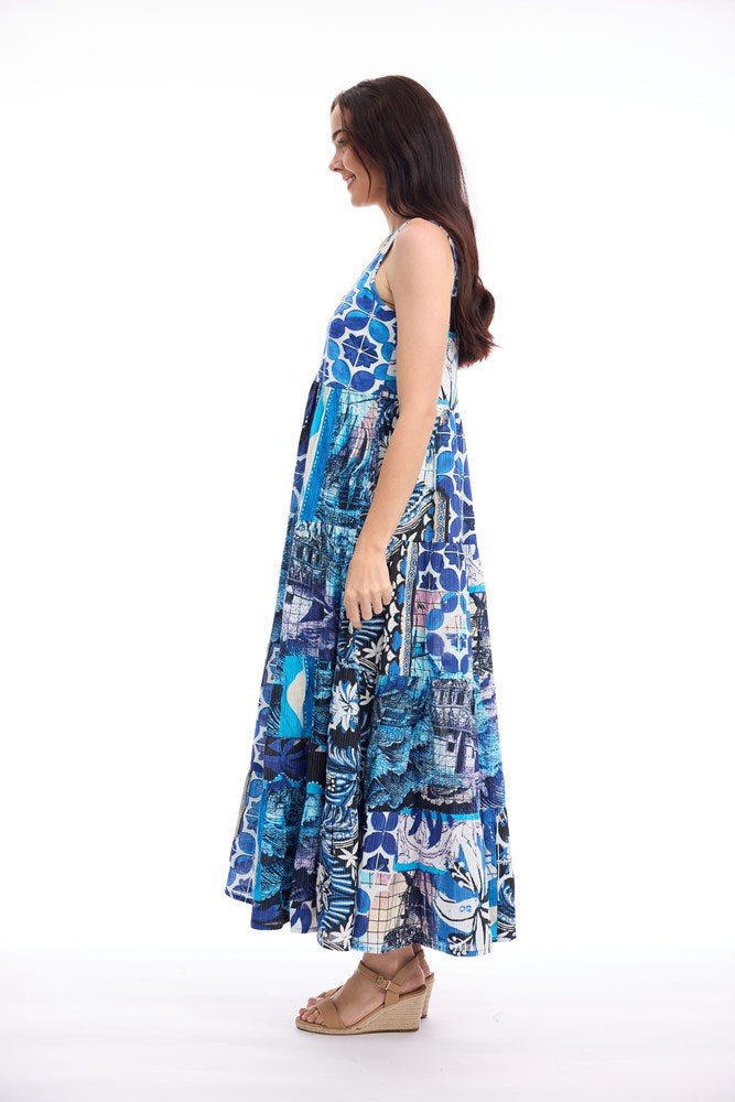 Load image into Gallery viewer, Orientique Womens Nimes Dress Sleeveless Maxi Dress
