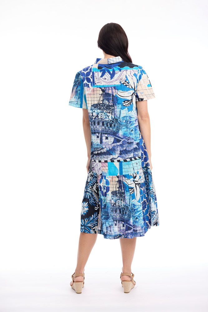 Load image into Gallery viewer, Orientique Womens Nimes Dress Patch Long
