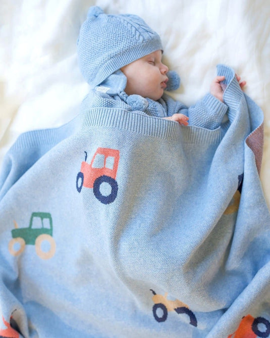 Toshi Baby Organic Blanket Mystical - Tiny Tractors