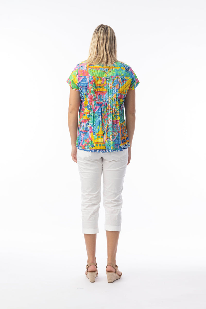 Load image into Gallery viewer, Orientique Womens Okayama Top Pleated
