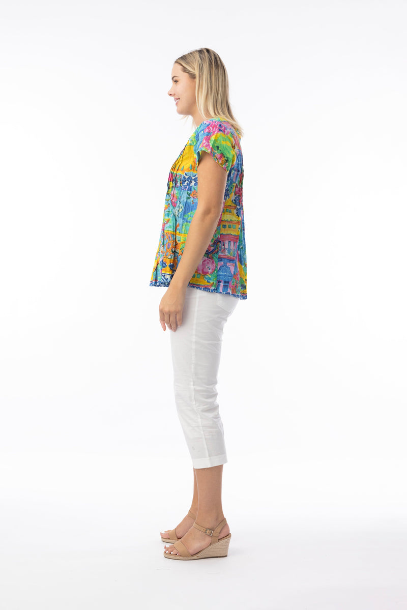 Load image into Gallery viewer, Orientique Womens Okayama Top Pleated
