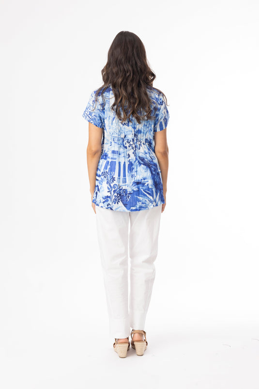Orientique Womens Okayama Top Pleated