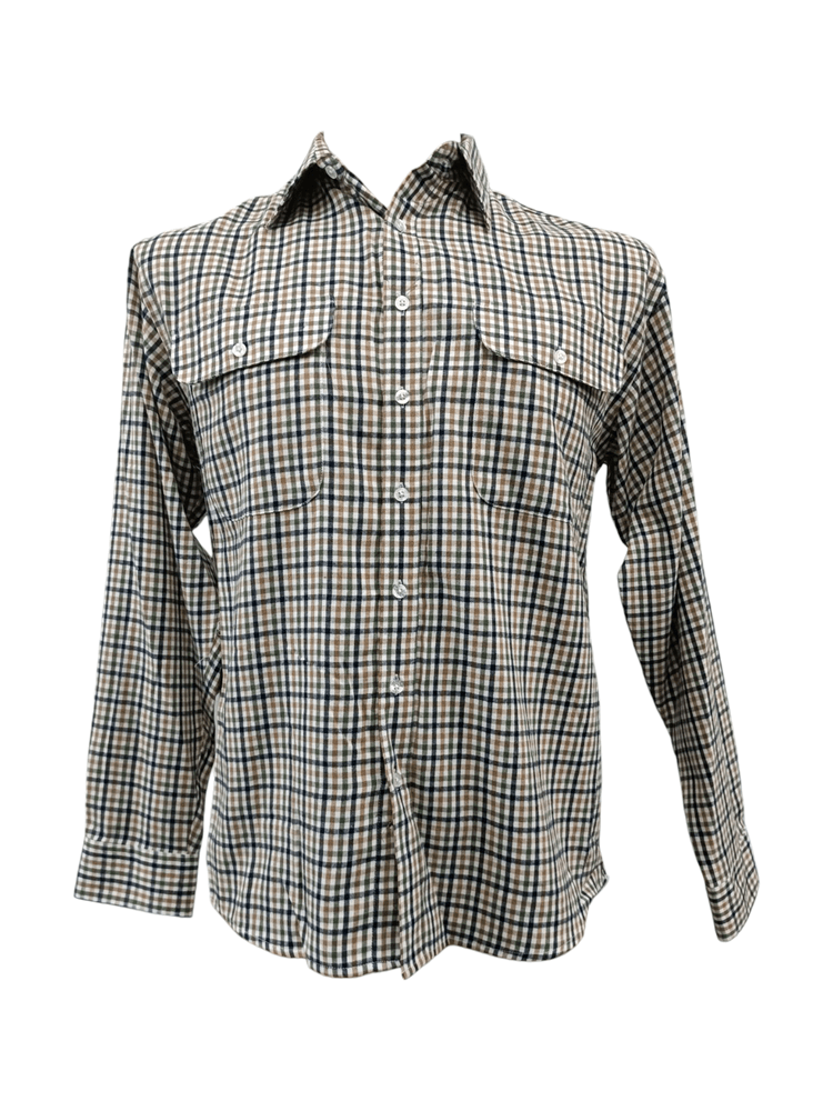 Load image into Gallery viewer, Bisley Mens Long Sleeve Brushed Cotton Shirt - Olive Check
