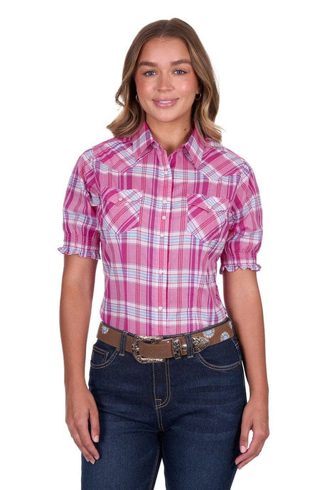 Pure Western Womens Leni Short Sleeve Shirt