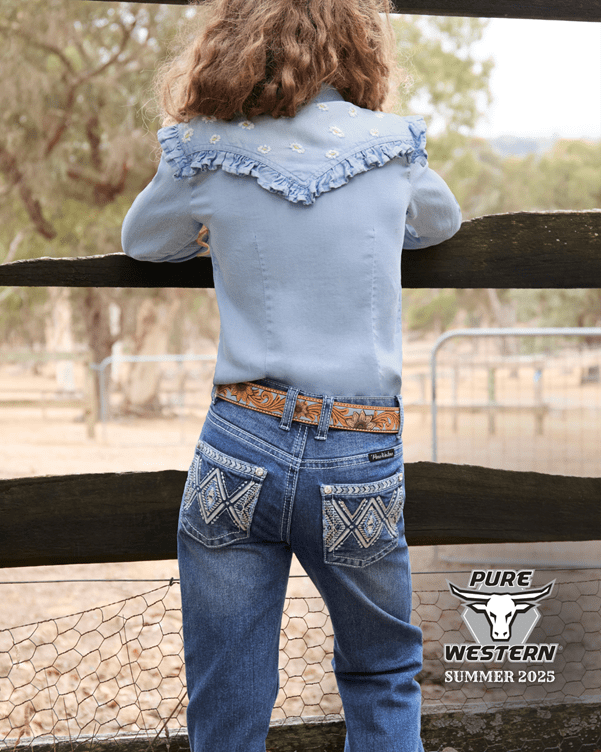 Load image into Gallery viewer, Pure Western Girls Pam Bootcut Jean
