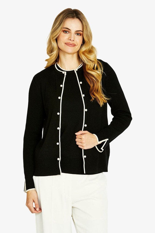 Pingpong Womens Penny Tipped Cardigan