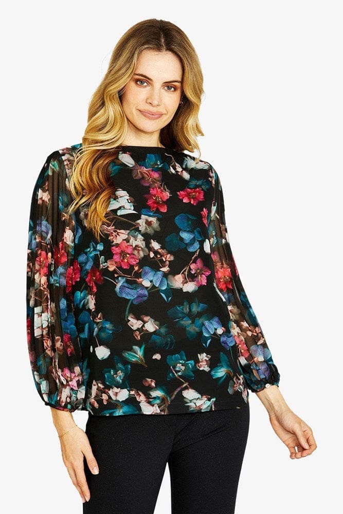 Load image into Gallery viewer, Pingpong Womens Matilda Pleated Top - Ornate Floral
