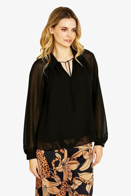Pingpong Womens Delana Chiffon Top