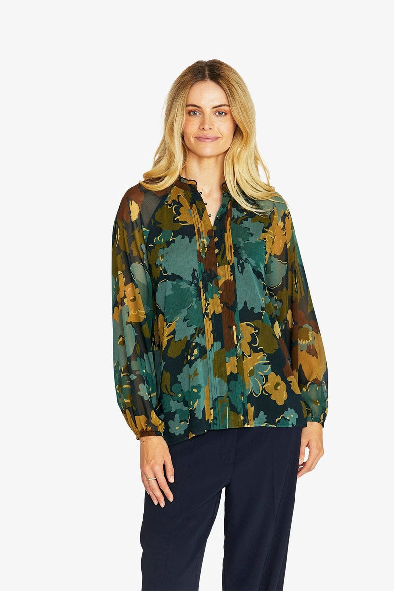 Load image into Gallery viewer, Pingpong Womens Midnight Botanica Blouse
