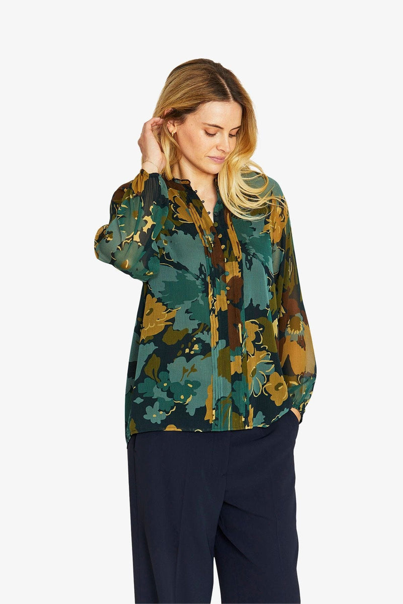 Load image into Gallery viewer, Pingpong Womens Midnight Botanica Blouse
