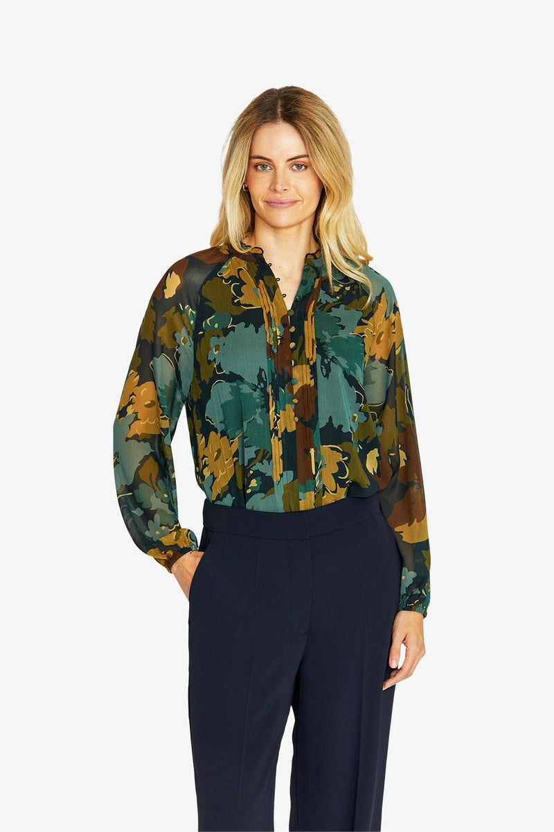 Load image into Gallery viewer, Pingpong Womens Midnight Botanica Blouse
