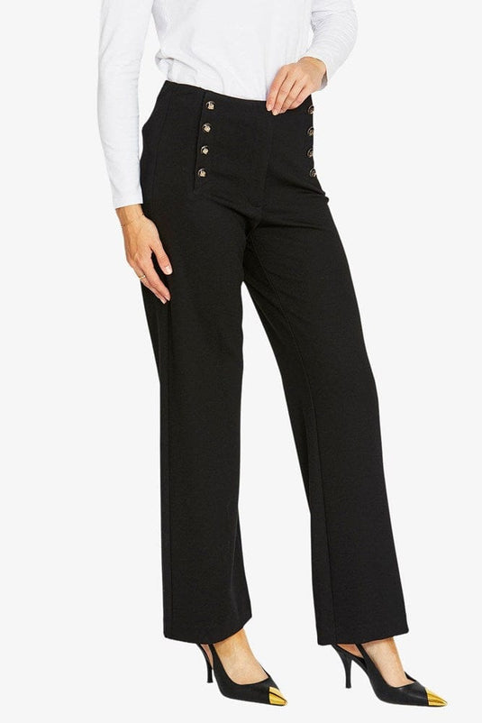 Pingpong Womens Marina Ponte Button Pant