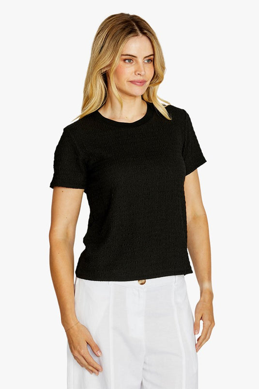 Pingpong Womens Alfie Textured Crew Tee
