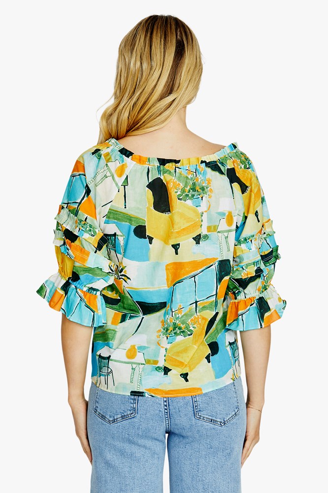 Load image into Gallery viewer, Pingpong Womens Alessia Peasant Top
