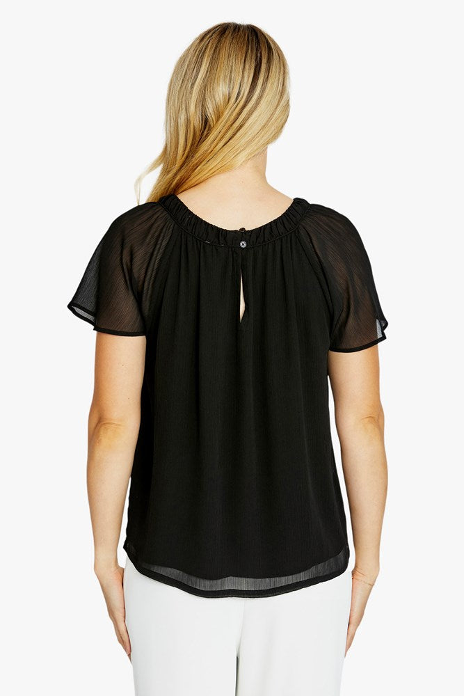 Load image into Gallery viewer, Pingpong Womens Luciana Flutter Sleeve Top
