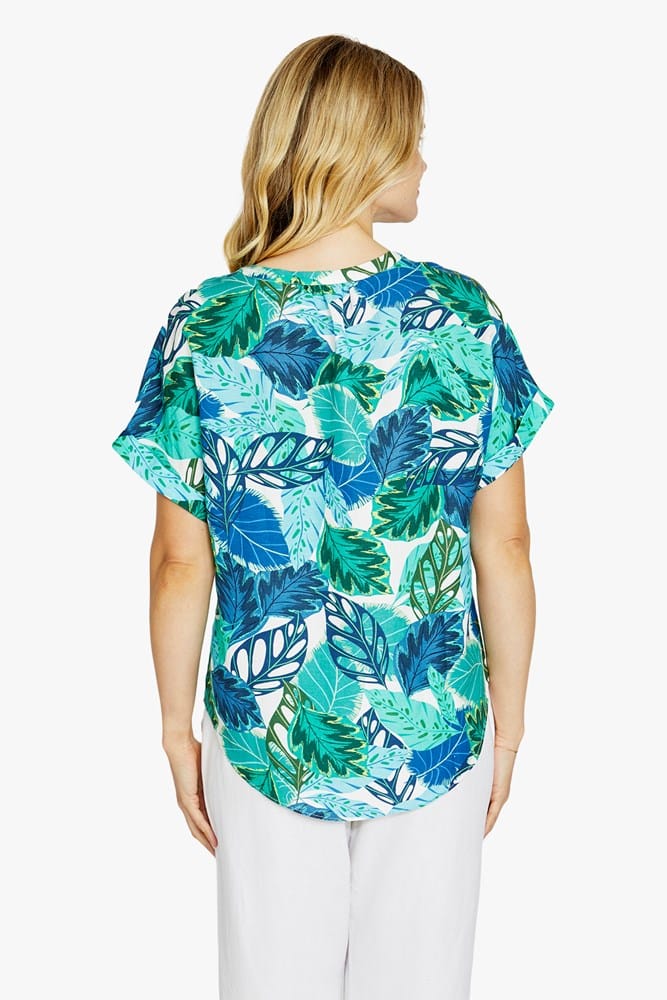 Load image into Gallery viewer, Pingpong Womens Mariana V Neck Print Blouse - Daintree
