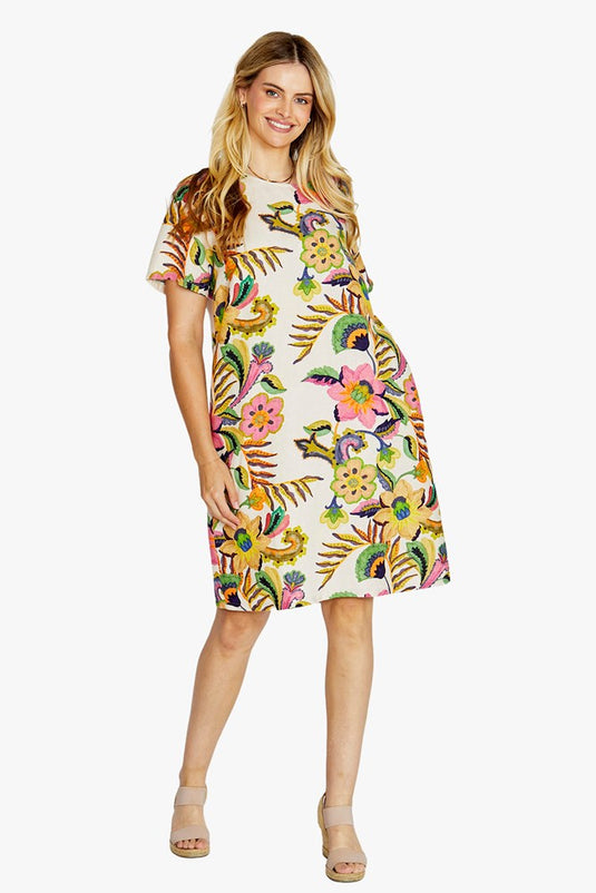 Pingpong Womens Tessa Short Sleeve Shift Dress