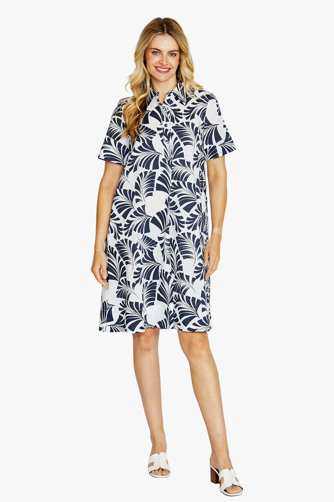 Load image into Gallery viewer, Pingpong Womens Flynn Desert Palm Swing Dress
