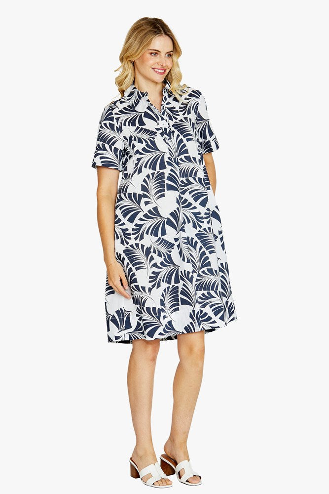 Load image into Gallery viewer, Pingpong Womens Flynn Desert Palm Swing Dress
