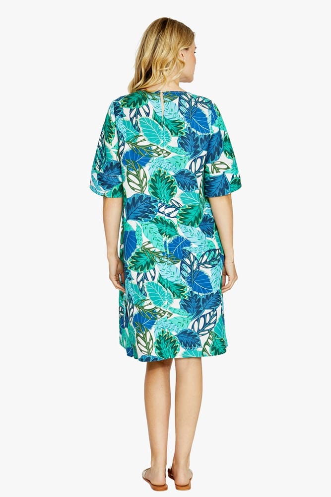 Load image into Gallery viewer, Pingpong Womens Hazel Short Sleeve Print Dress - Daintree
