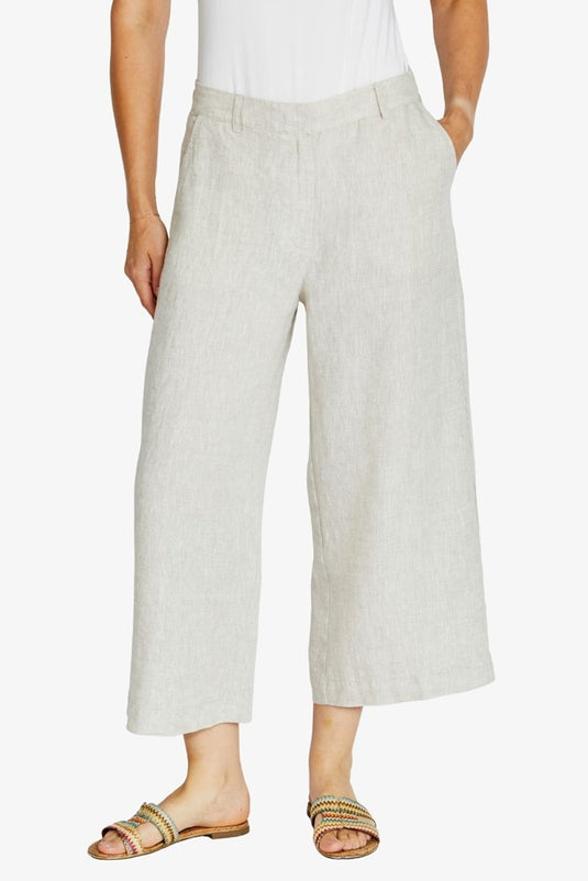 Pingpong Womens Clare Core Linen Culotte