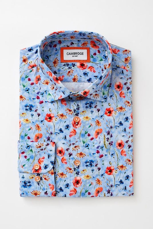 Cambridge Mens Sorrento Shirt - Blue