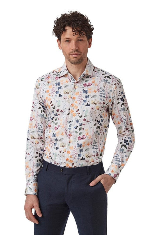 Cambridge Mens Floral Print Hadfield Shirt