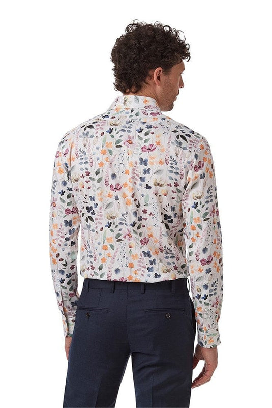 Cambridge Mens Floral Print Hadfield Shirt
