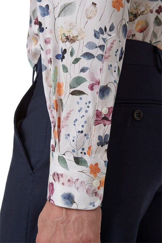 Cambridge Mens Floral Print Hadfield Shirt