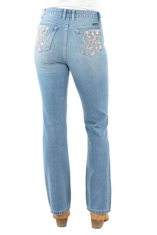 Pure Western Womens Flora Hi Rise Boot Cut Jeans