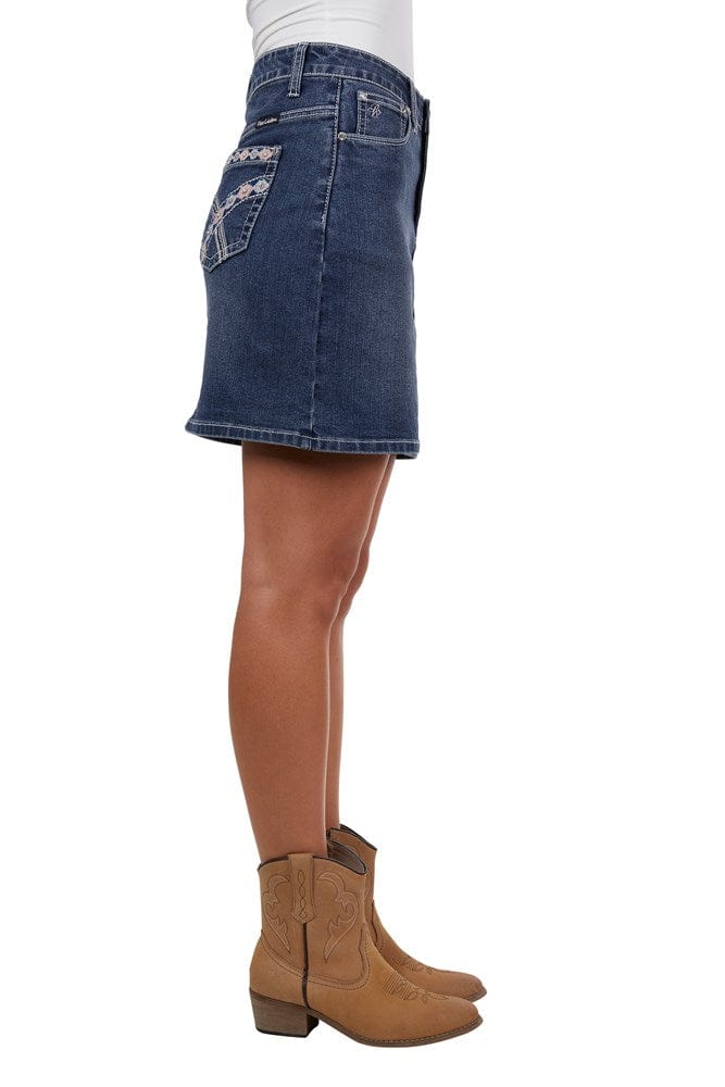 Load image into Gallery viewer, Pure Western Womens Davina Denim Skirt
