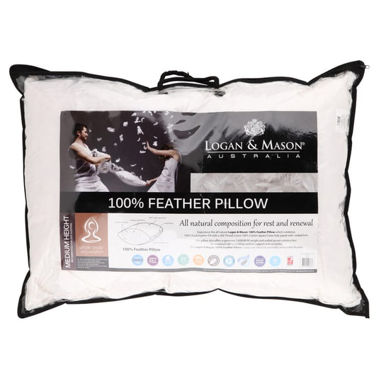 Logan & Mason 100% Feather Pillow