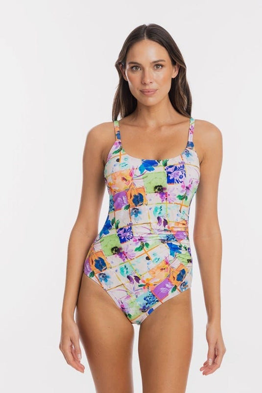 Togs Womens Sedona Scoop Pleated One Piece