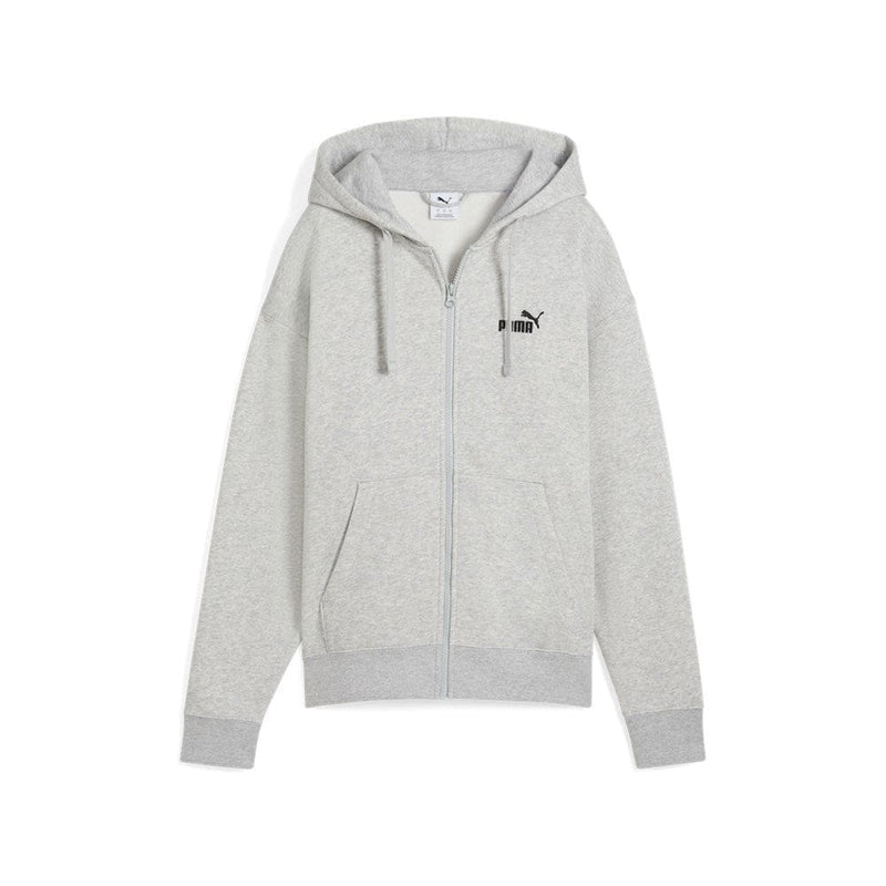Load image into Gallery viewer, Puma Womens Essentials No. 1 Logo Comfort Full-Zip Hoodie - Heather Grey
