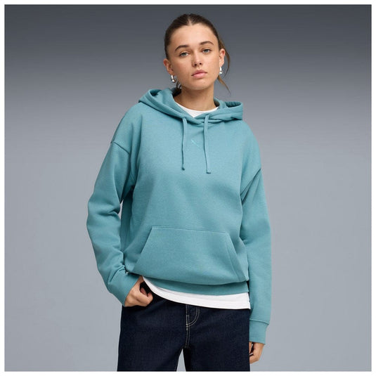 Puma Womens Essentials Fleece Relaxed Hoodie - Baltic Sea Blue