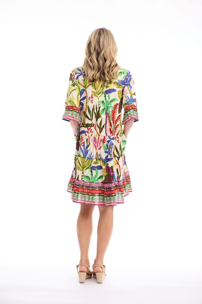 Load image into Gallery viewer, Orientique Womens Paloma Dress Buttonthrough 3/4 Sleeve
