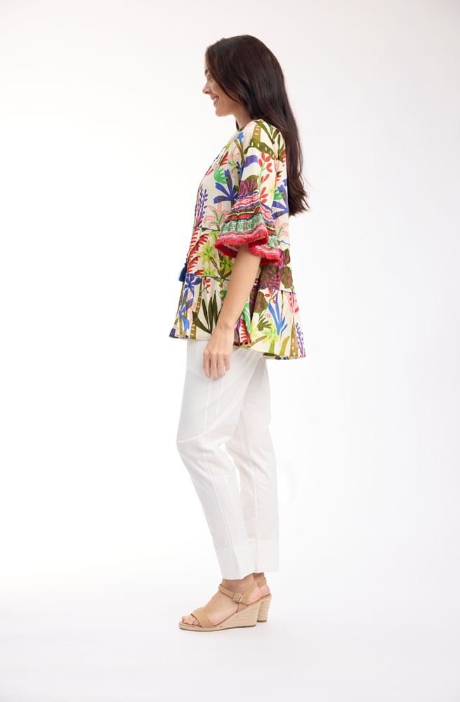 Load image into Gallery viewer, Orientique Womens Paloma Tunic Layers Frill Sleeve
