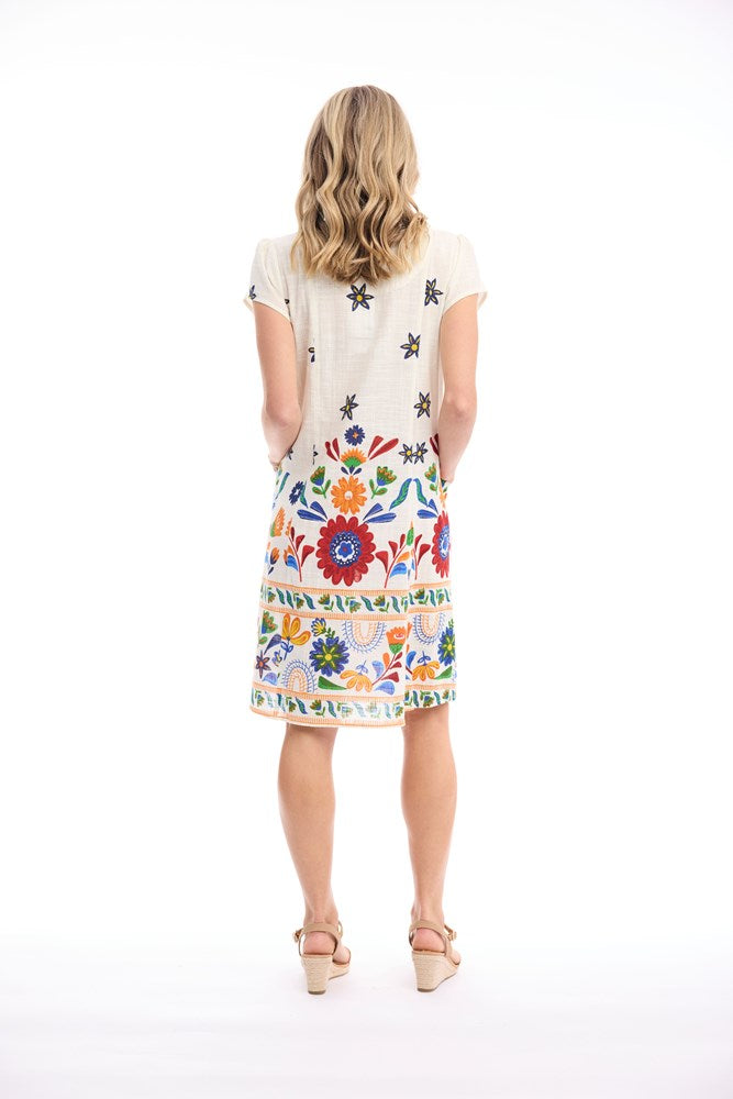 Load image into Gallery viewer, Orientique Womens Pellion Bib Pockets Dress
