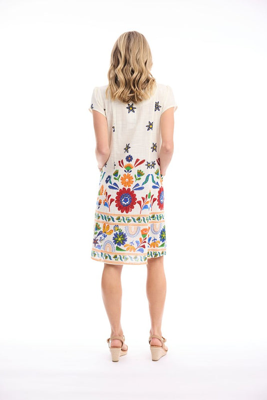 Orientique Womens Pellion Bib Pockets Dress