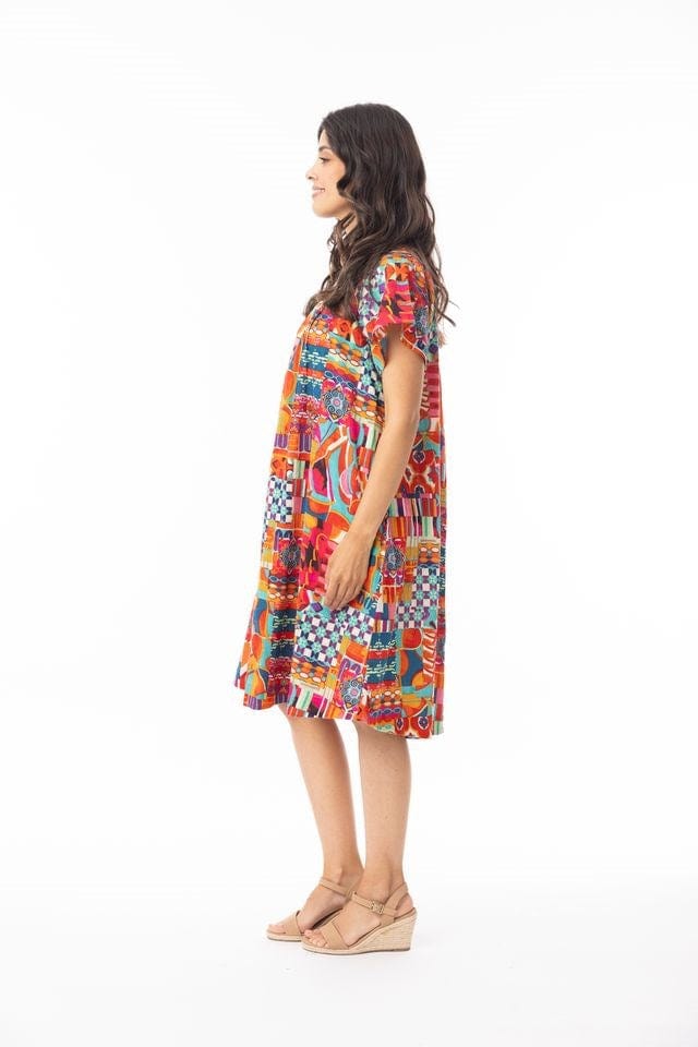 Load image into Gallery viewer, Orientique Womens Peru Dress Square Neckline
