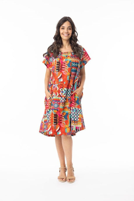 Orientique Womens Peru Dress Square Neckline