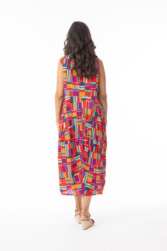 Load image into Gallery viewer, Orientique Womens Peru Dress Bubble Sleeveless
