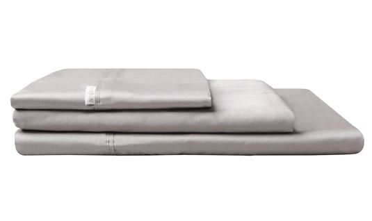 Logan & Mason 400TC Cotton Sateen Flat Sheet - Pewter