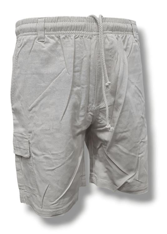 PaperBark Mens Washed Linen Cargo Shorts