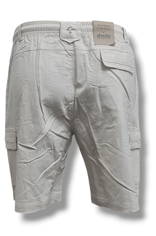 PaperBark Mens Washed Linen Cargo Shorts