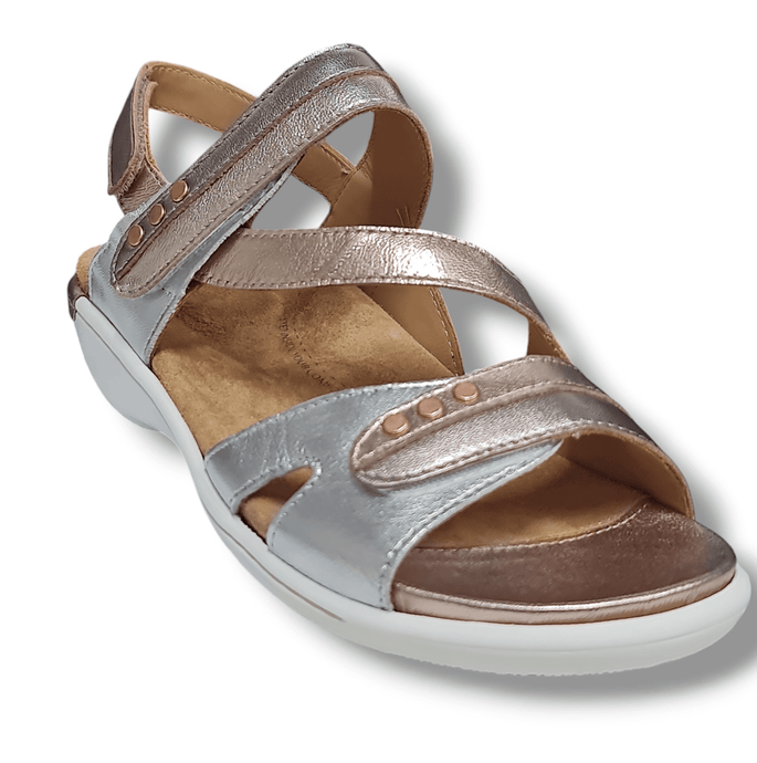 Ziera Womens Leather Metalic in Multi Colors Sandal Shoes