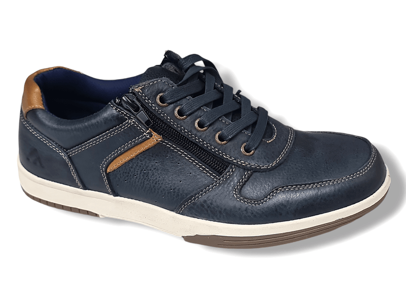 Load image into Gallery viewer, Colorado Mens Vance NavyTumble Leather Shoes
