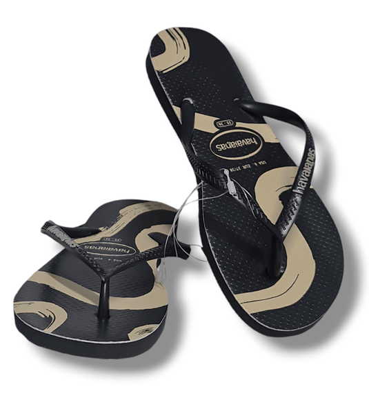 Havaianas Slim Flow Black/Cream Thongs Shoe