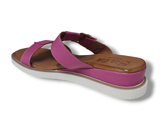 Sala Europe Womens Web Wedge Slide Sandals Shoe