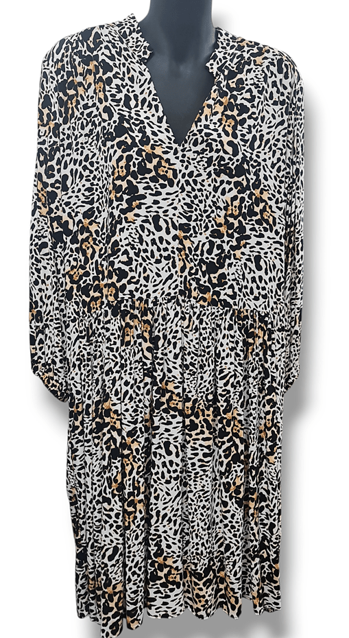 Philosophy Womens V Neck Dress in Zoo Print